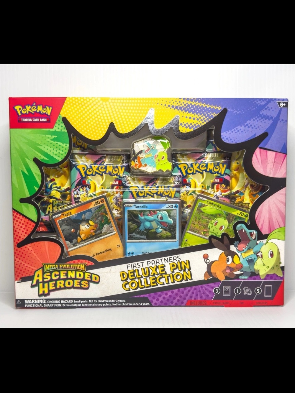 Pokemon TCG Ascended Heroes First Partner Deluxe Pin Collection Box - New Sealed